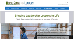 Desktop Screenshot of horsesense.ca